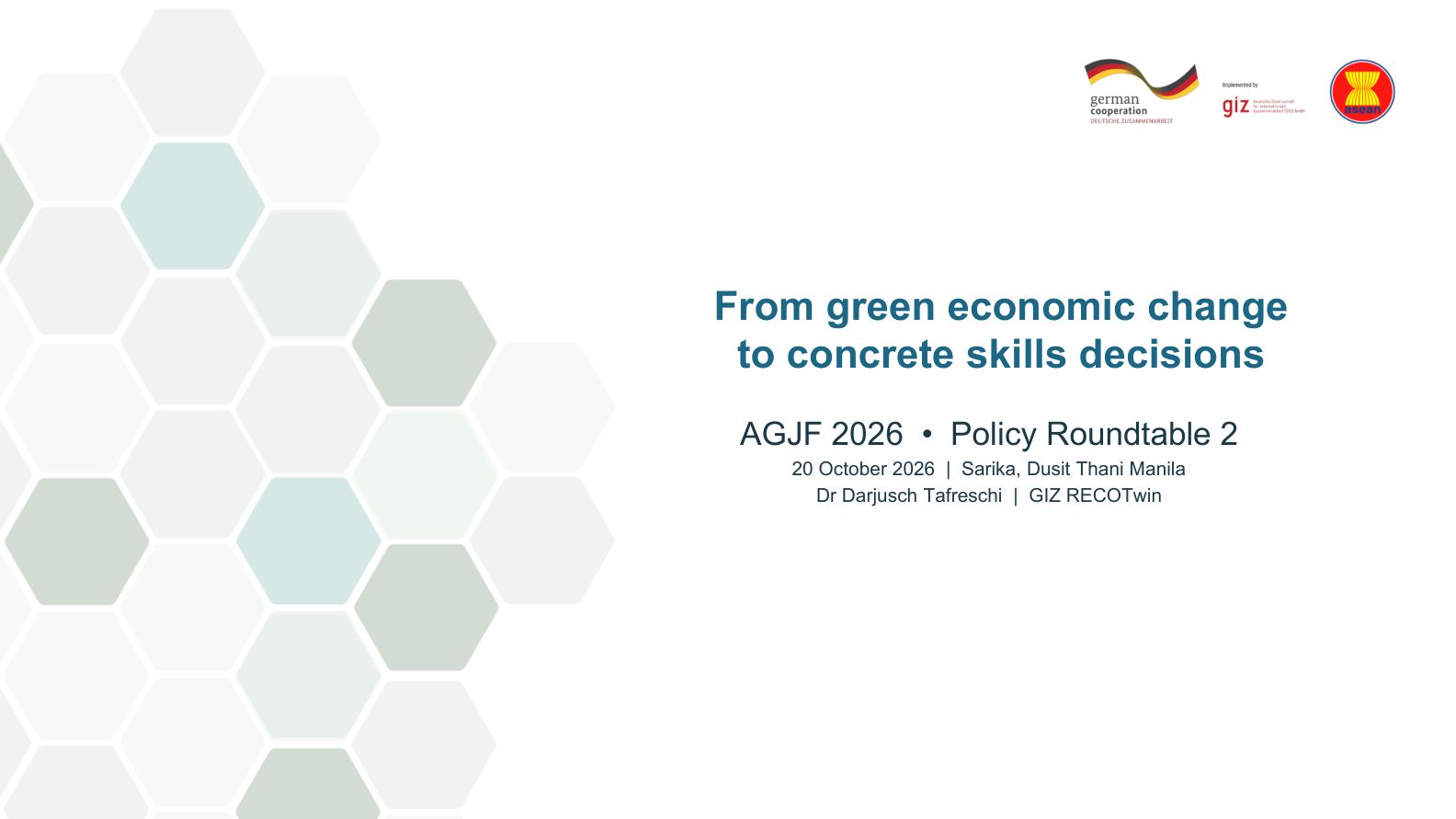 Cover: From Green Economic Change to Concrete Skills Decisions